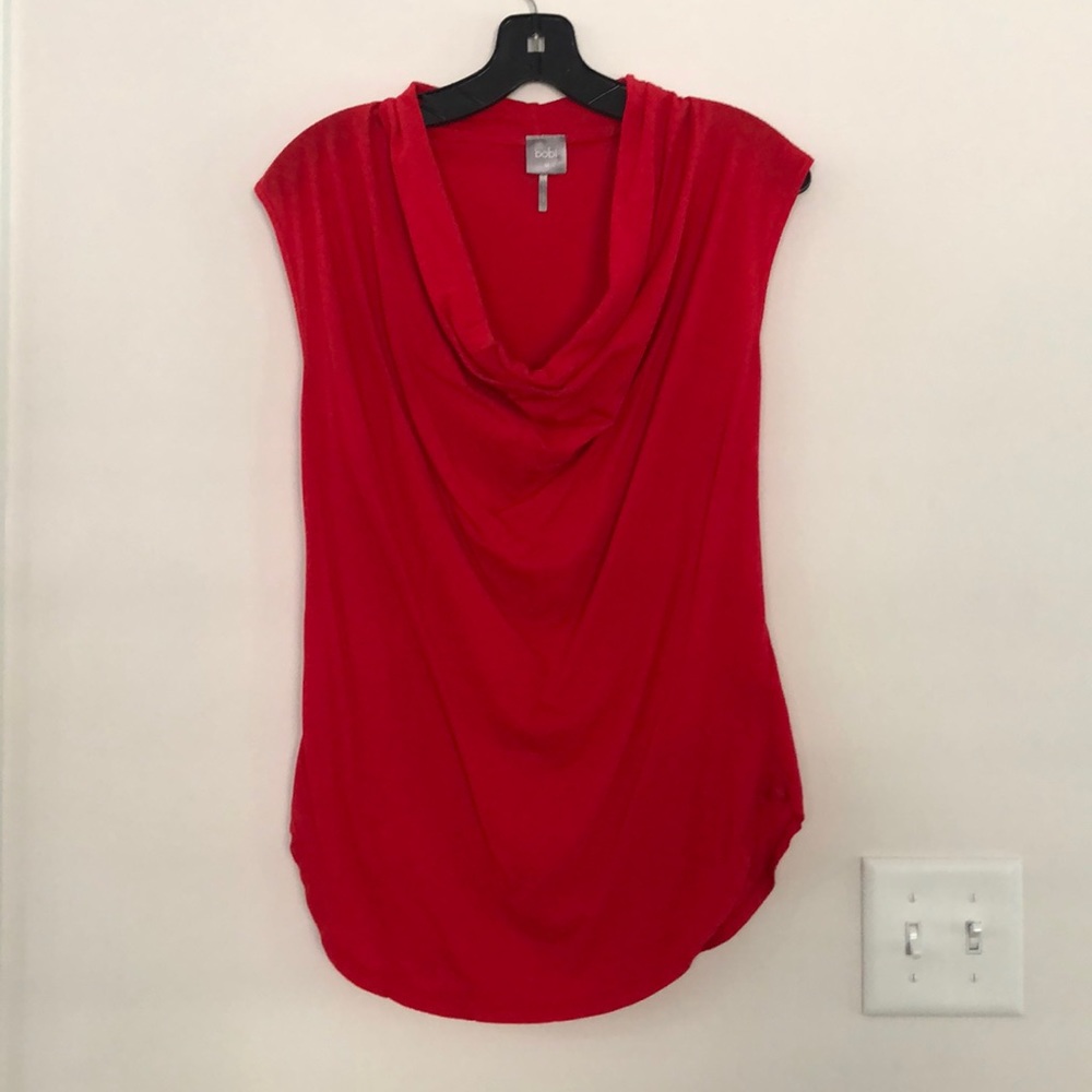 Bobi  cow neck red top. Size M